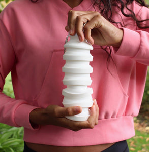 COLLAPSIBLE WATER BOTTLE - WHITE